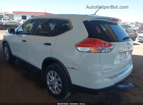 KNMAT2MTXGP625602 2016 NISSAN ROGUE White უკანა მარცხენა