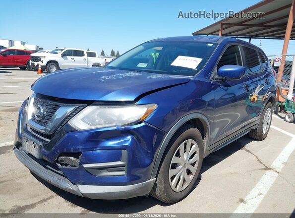 KNMAT2MTXHP566889 2017 NISSAN ROGUE Синий Передняя левая четверть