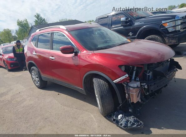 KNMAT2MV0GP722387 2016 NISSAN ROGUE Maroon Передня права чверть