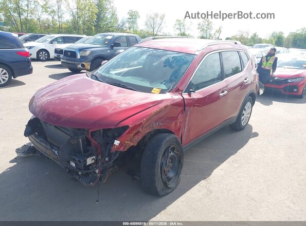 KNMAT2MV0GP722387 2016 NISSAN ROGUE Maroon Передня ліва чверть