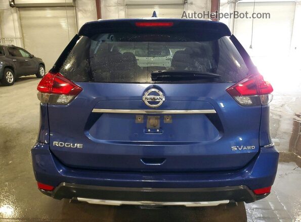 KNMAT2MV0HP564280 2017 NISSAN ROGUE Синий Вид сзади