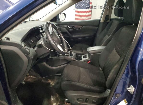 KNMAT2MV0HP564280 2017 NISSAN ROGUE Синий Вид салона спереди