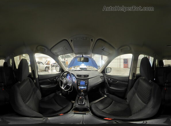 KNMAT2MV0HP564280 2017 NISSAN ROGUE Синий Панорамный вид салона 360°