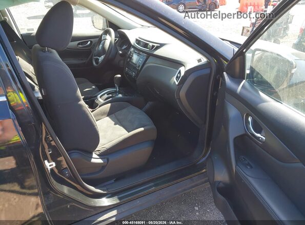 KNMAT2MV1GP707381 2016 NISSAN ROGUE Black წინა სალონის ხედი