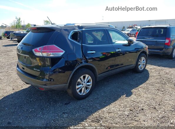 KNMAT2MV1GP707381 2016 NISSAN ROGUE Black უკანა მარჯვენა
