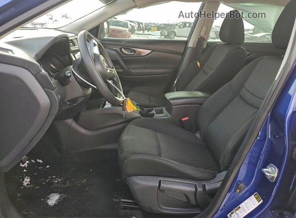 KNMAT2MV1JP517636 2018 NISSAN ROGUE Blue Вид салону спереду