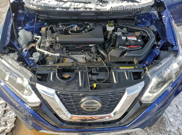 KNMAT2MV1JP517636 2018 NISSAN ROGUE Blue Вид задньої частини салону