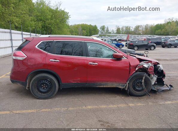 KNMAT2MV3GP602096 2016 NISSAN ROGUE Красный Вид задней части салона
