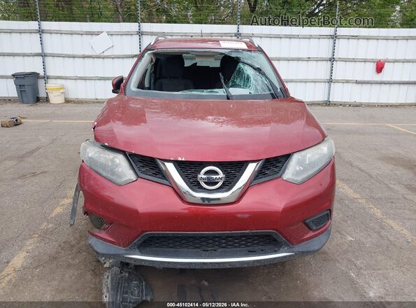 KNMAT2MV3GP602096 2016 NISSAN ROGUE Красный Вид щитка приборов