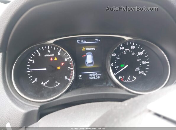 KNMAT2MV3GP690048 2016 NISSAN ROGUE White Widok tylnych siedzeń