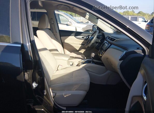 KNMAT2MV4GP652750 2016 NISSAN ROGUE Brown Widok wnętrza z przodu