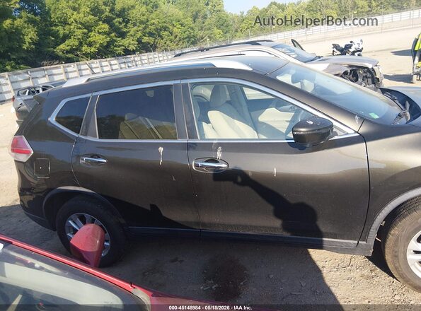 KNMAT2MV4GP652750 2016 NISSAN ROGUE Brown Widok wnętrza z tyłu
