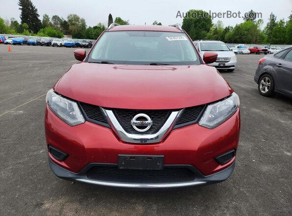 KNMAT2MV4GP667832 2016 NISSAN ROGUE Red Դիմացի տեսք