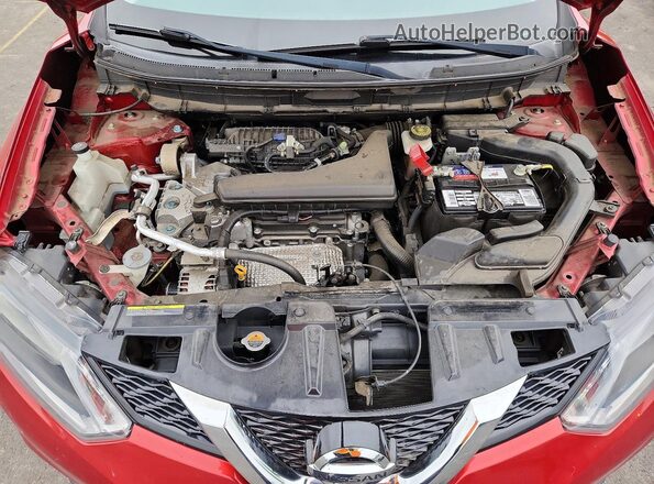 KNMAT2MV4GP667832 2016 NISSAN ROGUE Red Սալոնի հետևի տեսք