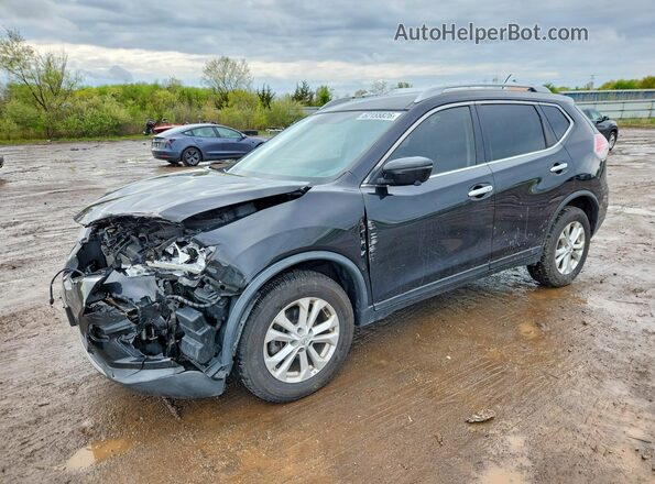 KNMAT2MV4GP669323 2016 NISSAN ROGUE Black Передня ліва чверть