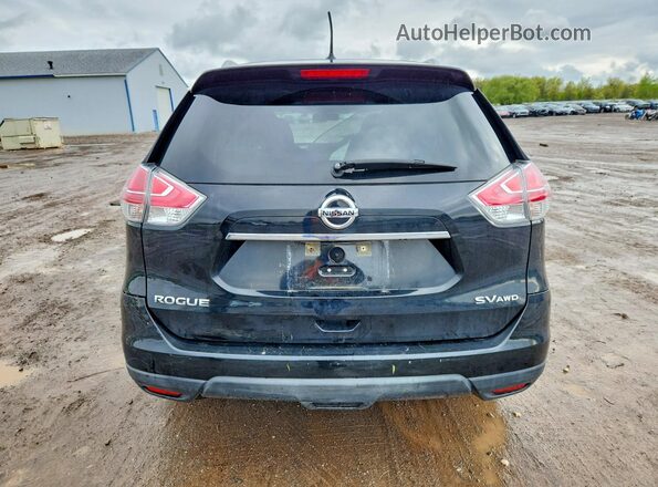 KNMAT2MV4GP669323 2016 NISSAN ROGUE Black Вид ззаду