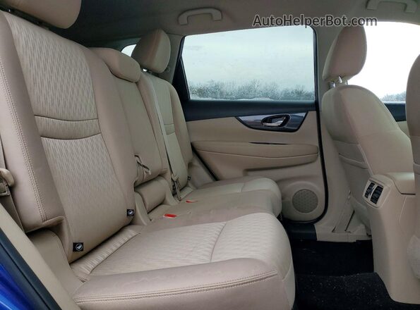 KNMAT2MV4HP590400 2017 NISSAN ROGUE Blue უკანა სავარძლების ხედი