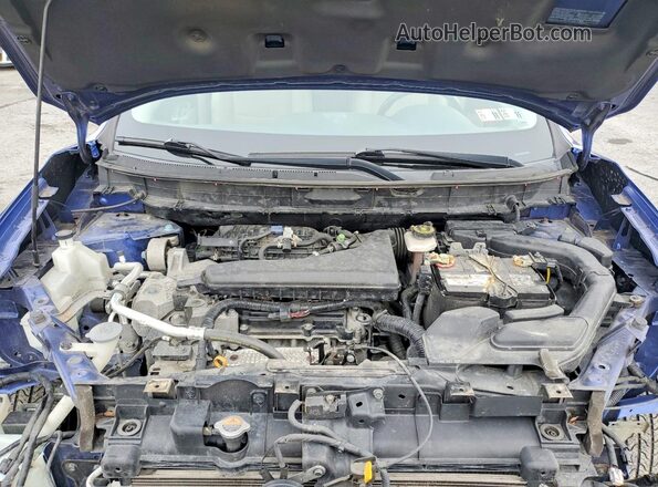 KNMAT2MV4HP590400 2017 NISSAN ROGUE Blue უკანა სალონის ხედი