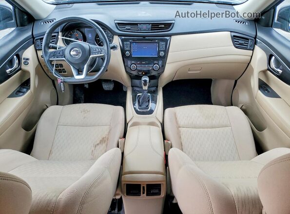KNMAT2MV4HP590400 2017 NISSAN ROGUE Blue წინა პანელის ხედი