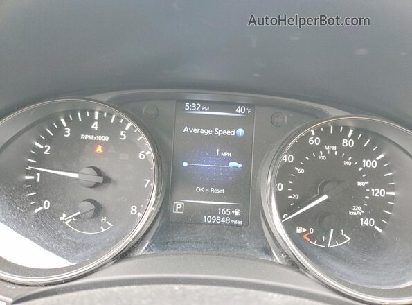 KNMAT2MV4HP590400 2017 NISSAN ROGUE Blue ხელსაწყოთა პანელის ხედი