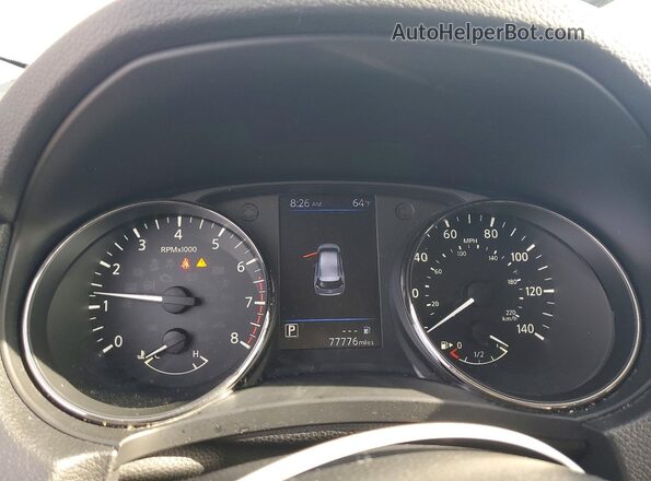KNMAT2MV4JP567656 2018 NISSAN ROGUE White Instrument cluster view