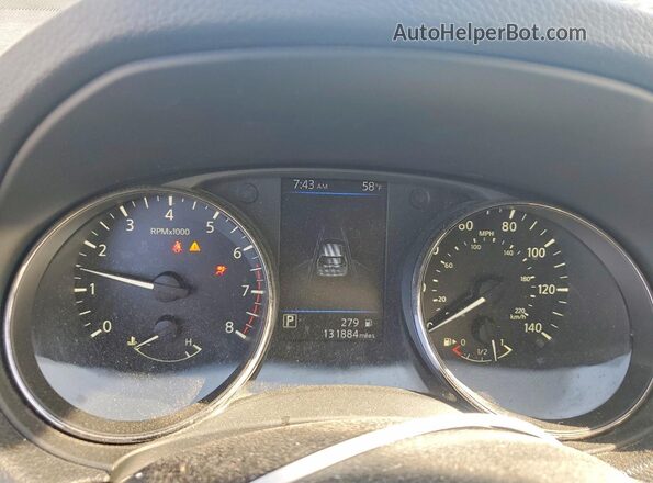 KNMAT2MV4KP524808 2019 NISSAN ROGUE Silver Widok zestawu wskaźników