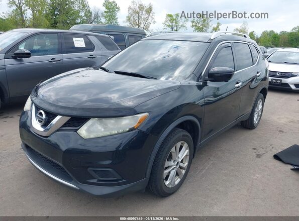 KNMAT2MV5GP595183 2016 NISSAN ROGUE Black Vista tres cuartos delantera izquierda