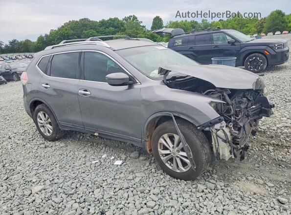 KNMAT2MV5GP643992 2016 NISSAN ROGUE Gray Delantero derecho