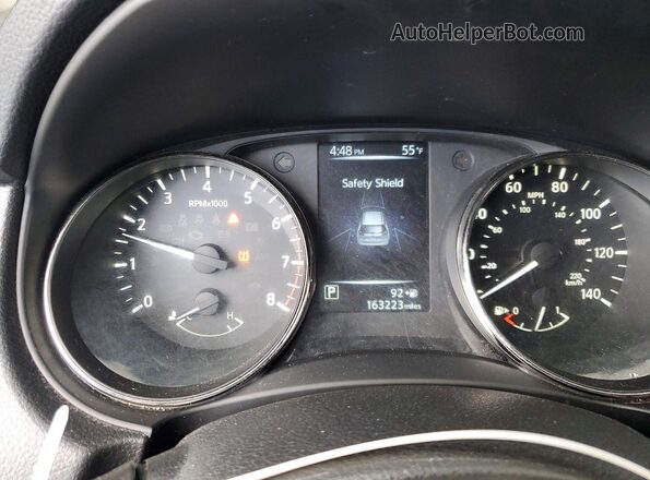 KNMAT2MV5HP591619 2017 NISSAN ROGUE Black Вид щитка приладів