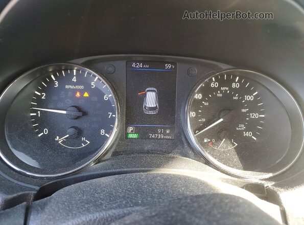 KNMAT2MV5JP539638 2018 NISSAN ROGUE Gray Widok zestawu wskaźników