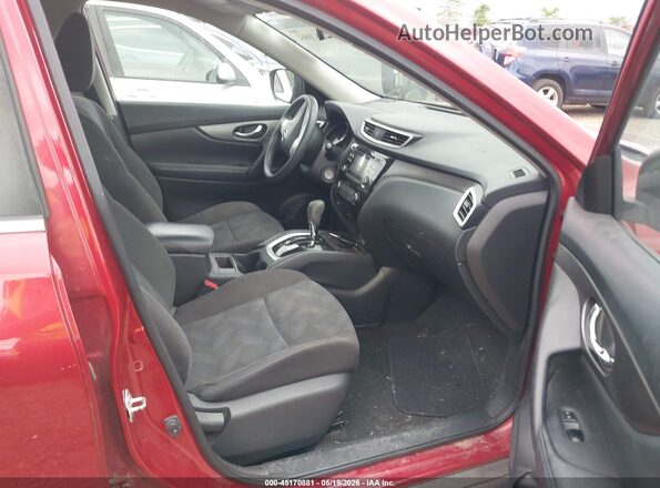 KNMAT2MV6GP664835 2016 NISSAN ROGUE Красный Вид салона спереди