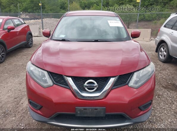 KNMAT2MV6GP664835 2016 NISSAN ROGUE Красный Вид щитка приборов