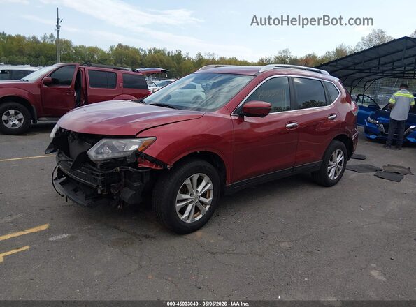 KNMAT2MV6GP672997 2016 NISSAN ROGUE Burgundy Vista tres cuartos delantera izquierda