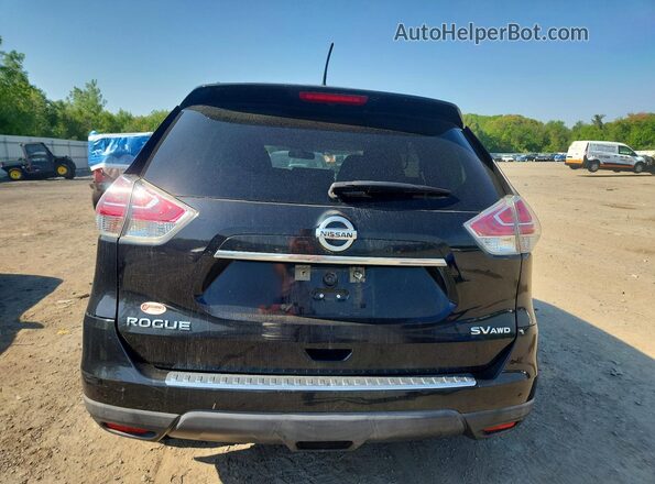 KNMAT2MV7GP649437 2016 NISSAN ROGUE Black Вид ззаду