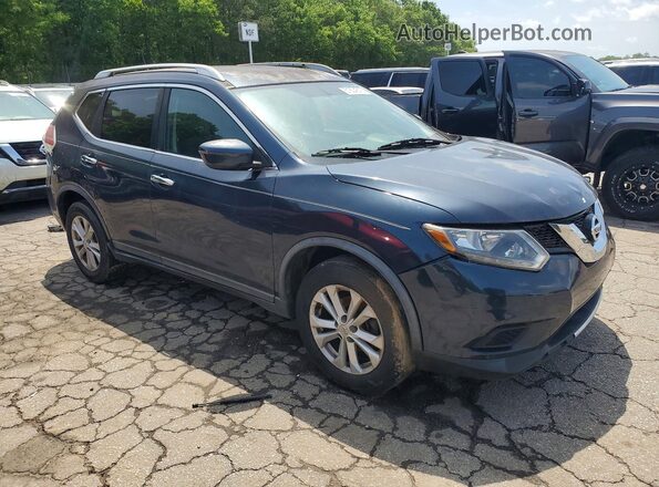 KNMAT2MV7GP673415 2016 NISSAN ROGUE Синий Передняя правая четверть