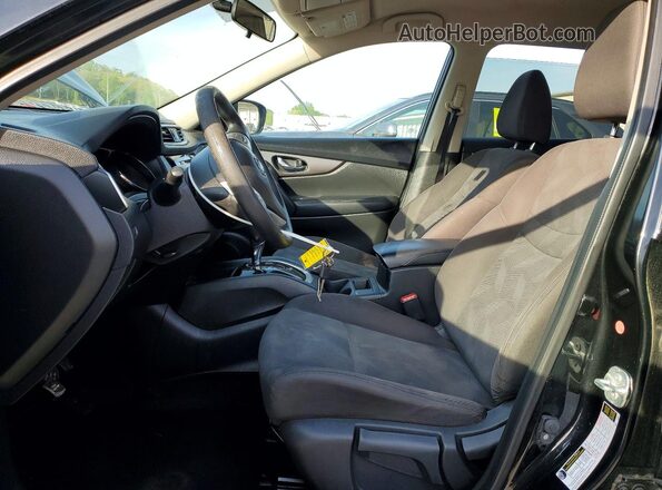 KNMAT2MV7GP677416 2016 NISSAN ROGUE Black წინა სალონის ხედი