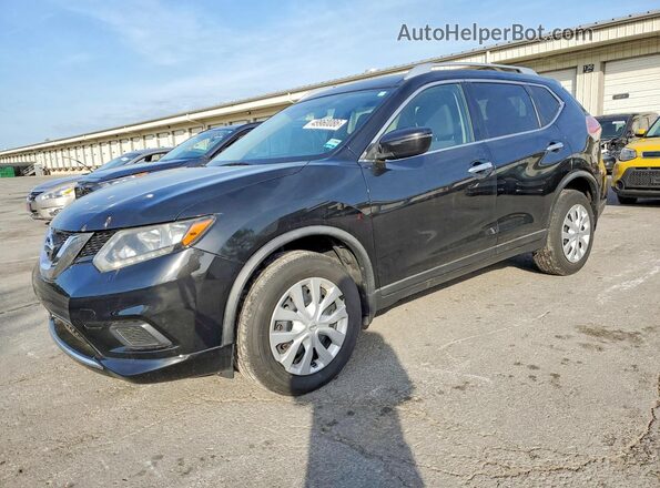 KNMAT2MV7GP677416 2016 NISSAN ROGUE Black წინა მარცხენა ხედი სამი მეოთხედიდან
