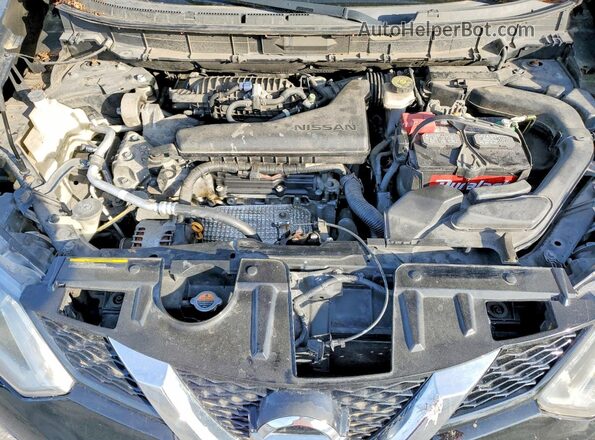 KNMAT2MV7GP677416 2016 NISSAN ROGUE Black ძრავის განყოფილების ხედი