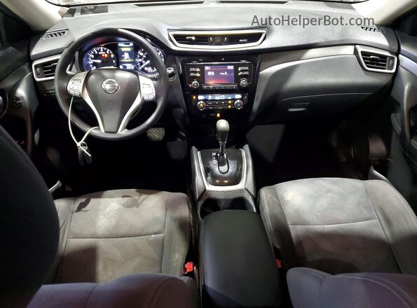 KNMAT2MV7GP699285 2016 NISSAN ROGUE Black Widok deski rozdzielczej