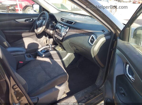 KNMAT2MV7GP736254 2016 NISSAN ROGUE Black წინა სალონის ხედი