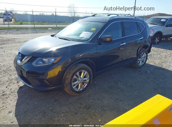 KNMAT2MV7GP736254 2016 NISSAN ROGUE Black წინა მარცხენა ხედი სამი მეოთხედიდან