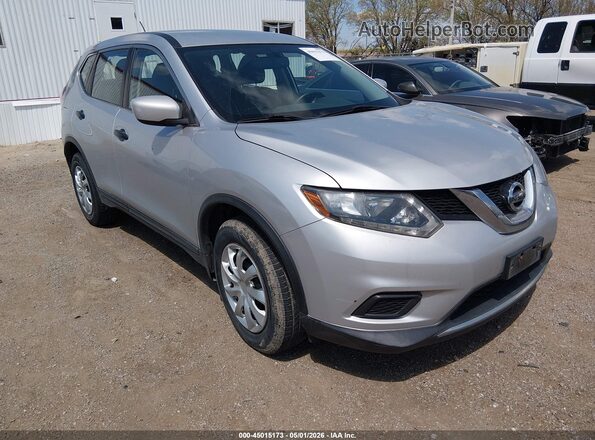 KNMAT2MV8GP737106 2016 NISSAN ROGUE Серебряный Передняя правая четверть