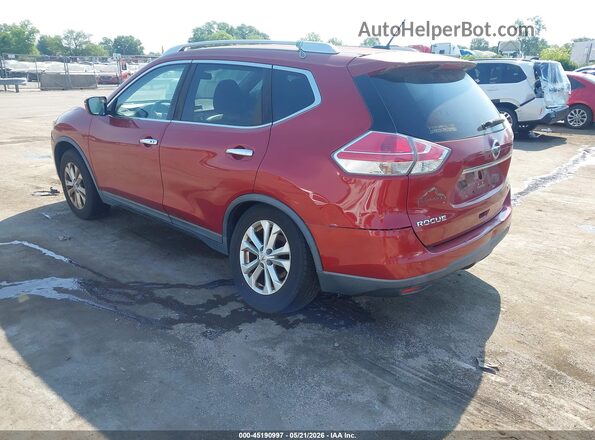KNMAT2MV9GP665042 2016 NISSAN ROGUE Red Задня ліва чверть