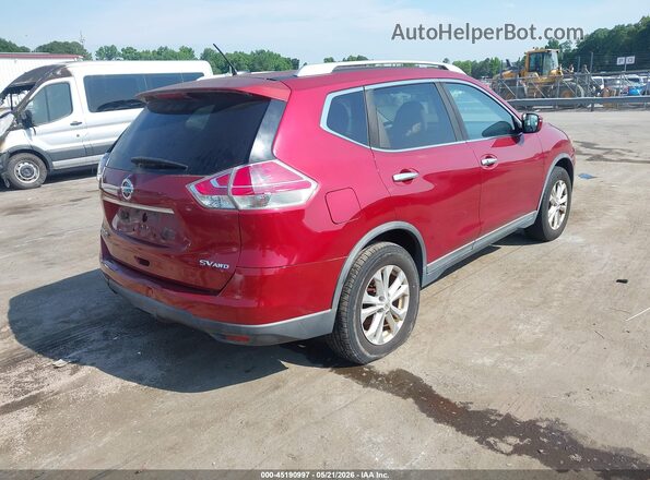 KNMAT2MV9GP665042 2016 NISSAN ROGUE Red Задня права чверть