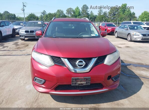 KNMAT2MV9GP665042 2016 NISSAN ROGUE Red Вид щитка приладів