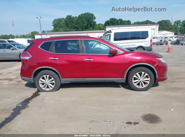 KNMAT2MV9GP665042 2016 NISSAN ROGUE Red Вид задньої частини салону