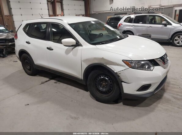 KNMAT2MV9GP696341 2016 NISSAN ROGUE Белый Передняя правая четверть