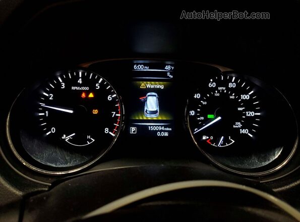 KNMAT2MV9GP723313 2016 NISSAN ROGUE Gray Instrument cluster view