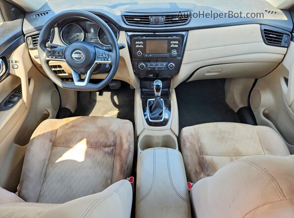 KNMAT2MV9HP601570 2017 NISSAN ROGUE Gray წინა პანელის ხედი