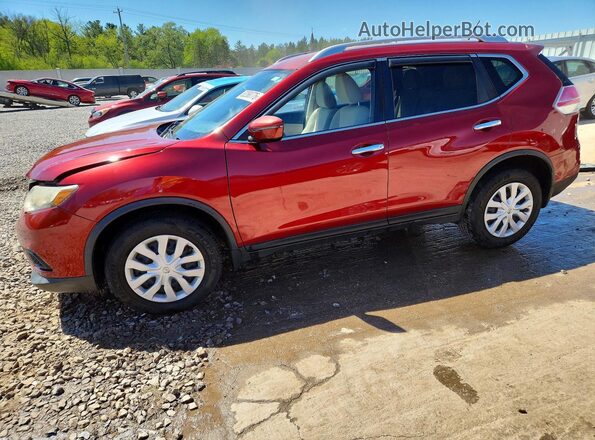 KNMAT2MVXGP623298 2016 NISSAN ROGUE Красный Передняя левая четверть